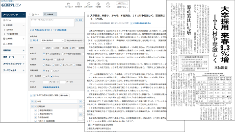 日経テレコン画面イメージ